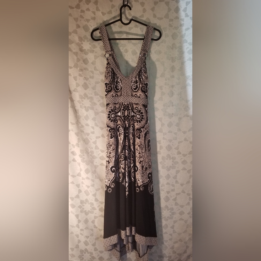 INC International Concepts Black and White Maxi Dress